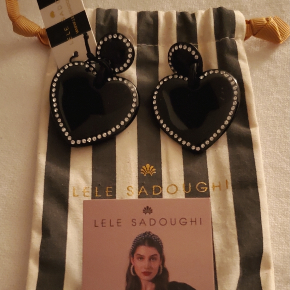 Lele Sadoughi earrings: Hearts 💕